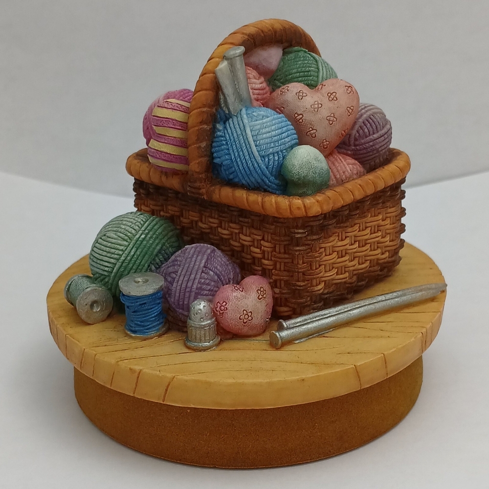 One America Knitting Candle Jar Topper Vintage